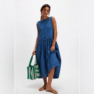 Free People soraya denim midi dress